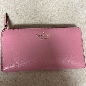 Kate Spade pink zip around wallet